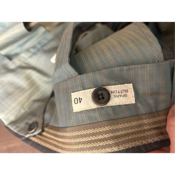 Incotex Classic Fit Pattern "B" Gray Front Pleat Straight Dress Pants Sz 40 x 31 - Picture 15 of 16